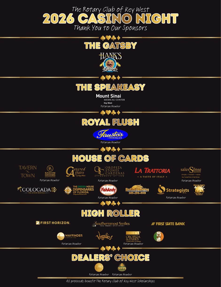 Our 2026 Casino Night sponsors